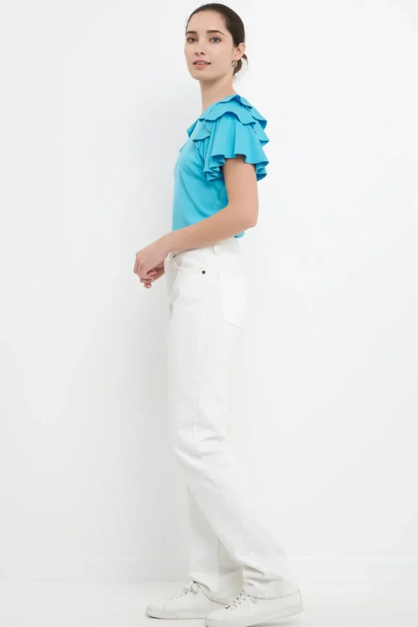 ENGLISH FACTORY Tops*- Shoulder Ruffle Top