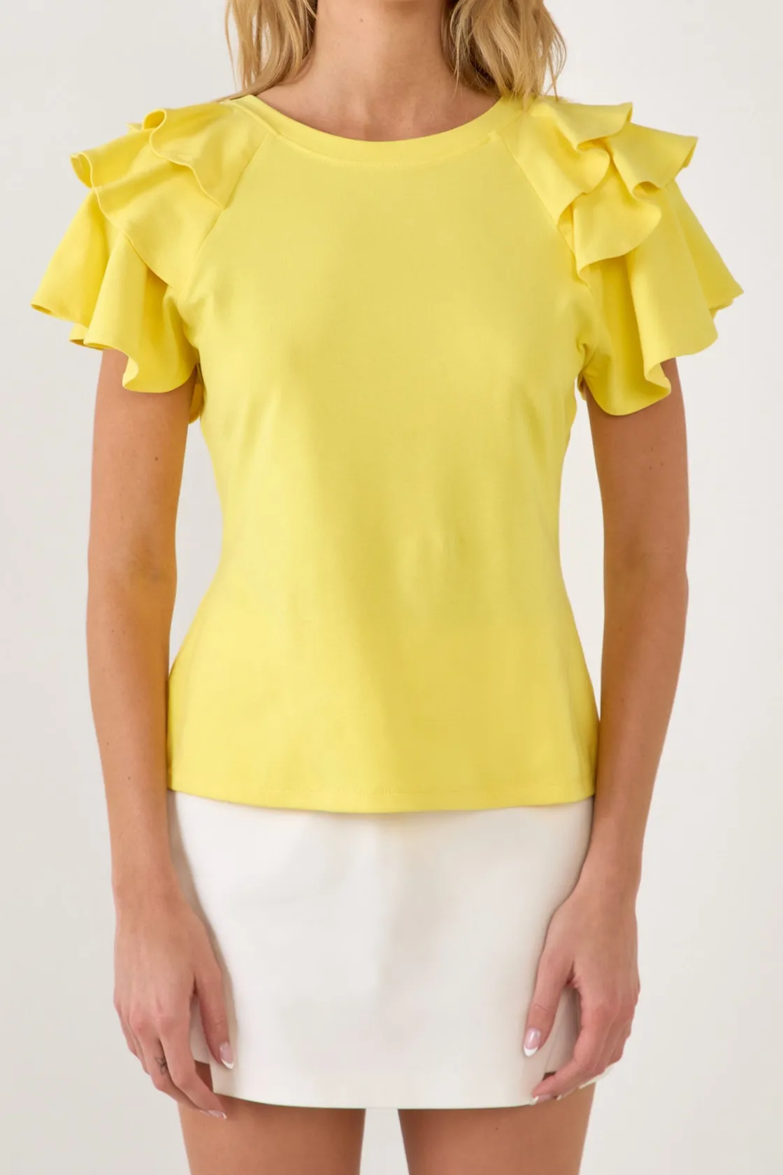 english_factory__shoulder_5.webp ENGLISH FACTORY Tops*- Shoulder Ruffle Top