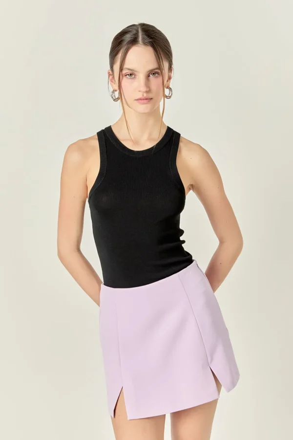 ENGLISH FACTORY Tops*- Side Slit Mini Skort