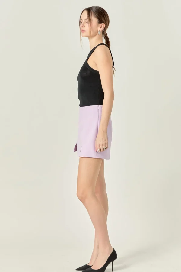 ENGLISH FACTORY Tops*- Side Slit Mini Skort