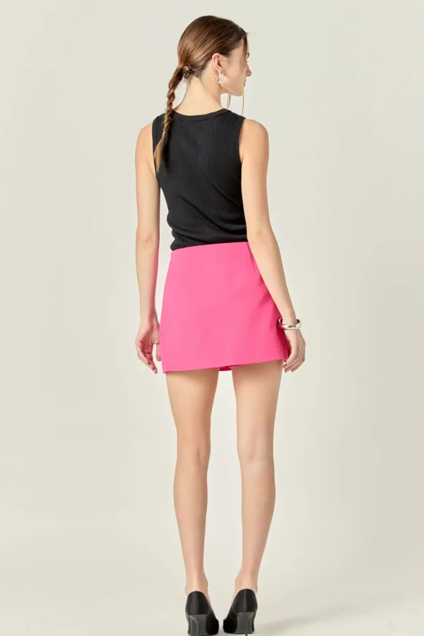 ENGLISH FACTORY Tops*- Side Slit Mini Skort
