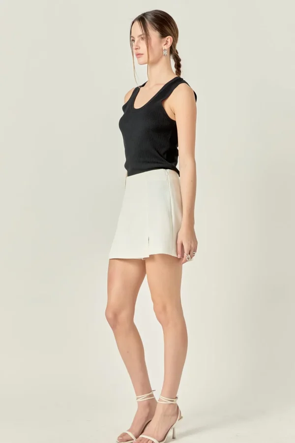 ENGLISH FACTORY Tops*- Side Slit Mini Skort
