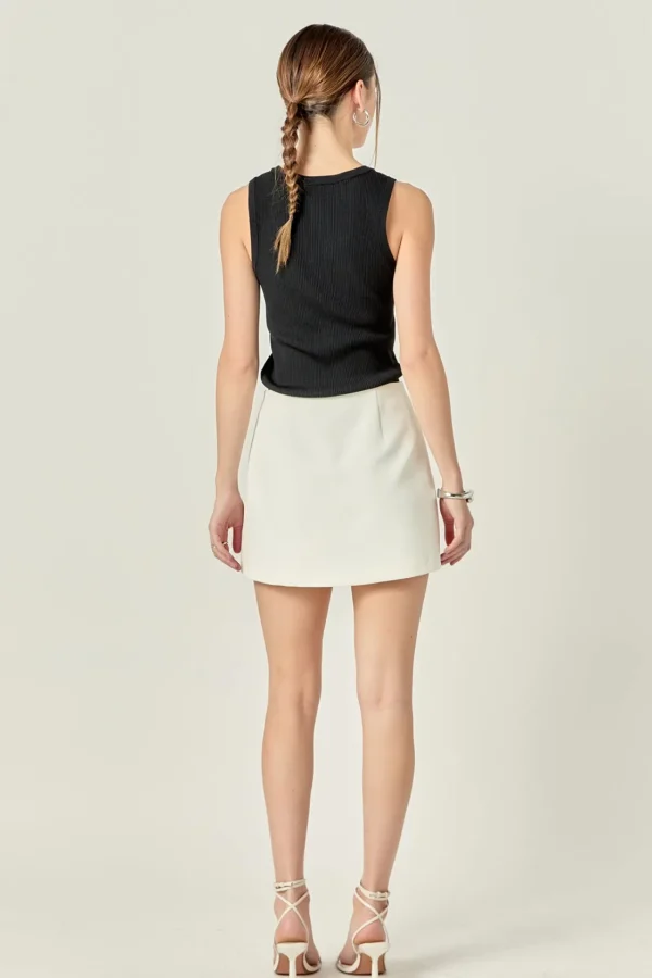 ENGLISH FACTORY Tops*- Side Slit Mini Skort