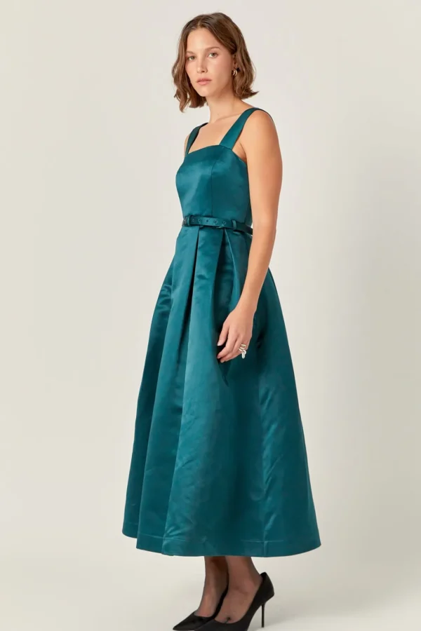 ENGLISH FACTORY Tops*- Sleeveless Flared Midi Dress