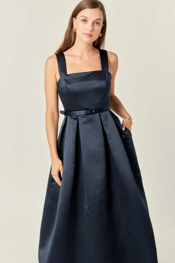 ENGLISH FACTORY Tops*- Sleeveless Flared Midi Dress