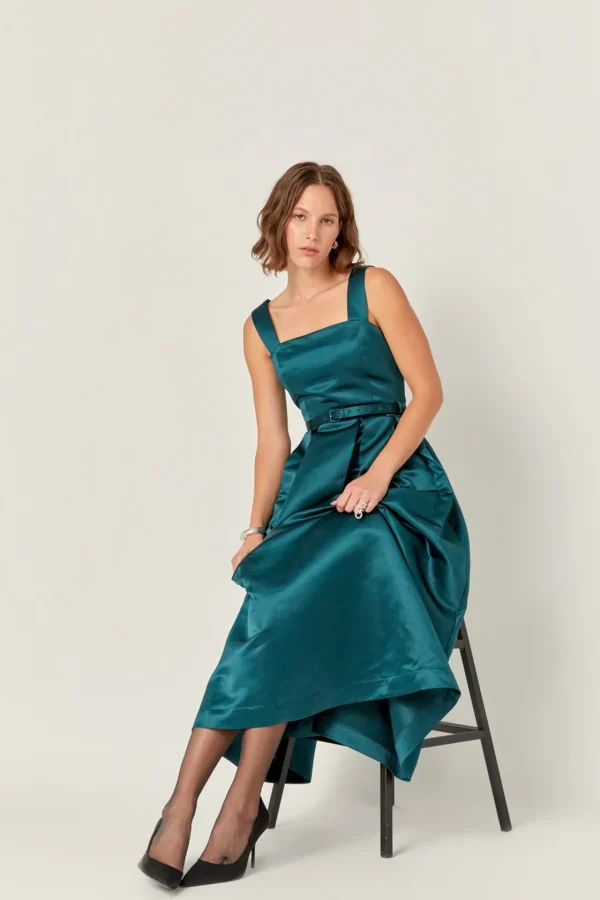 ENGLISH FACTORY Tops*- Sleeveless Flared Midi Dress