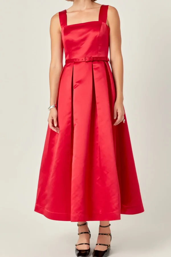 ENGLISH FACTORY Tops*- Sleeveless Flared Midi Dress
