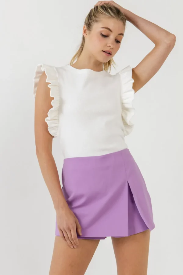 ENGLISH FACTORY Tops*- Slit Detail Skort