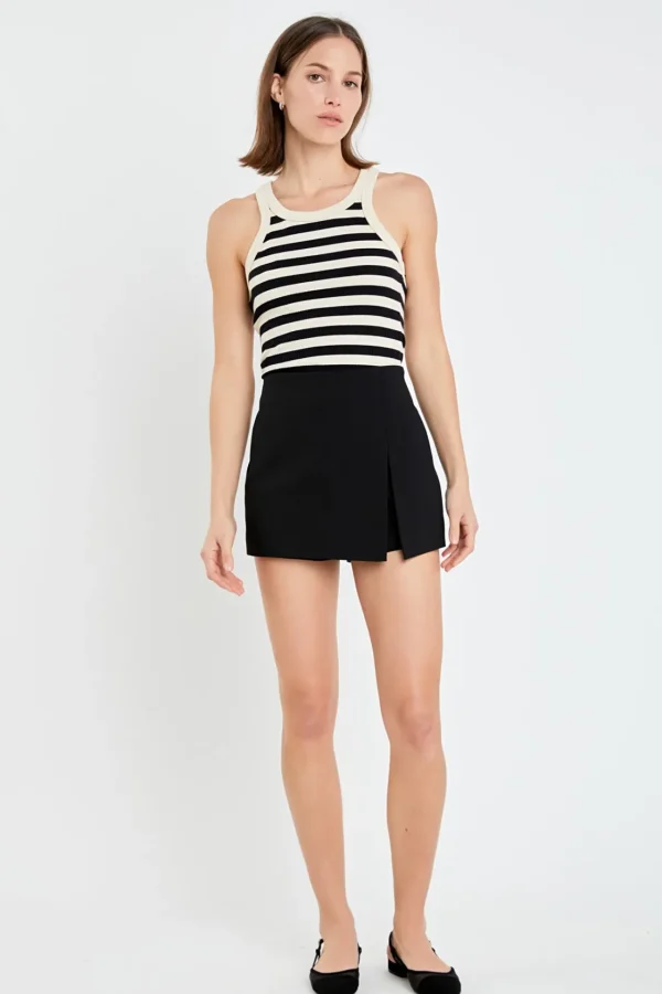 ENGLISH FACTORY Tops*- Slit Detail Skort
