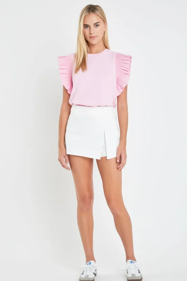 ENGLISH FACTORY Tops*- Slit Detail Skort