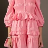 ENGLISH FACTORY Tops*- Smocking Detail Mini Dress