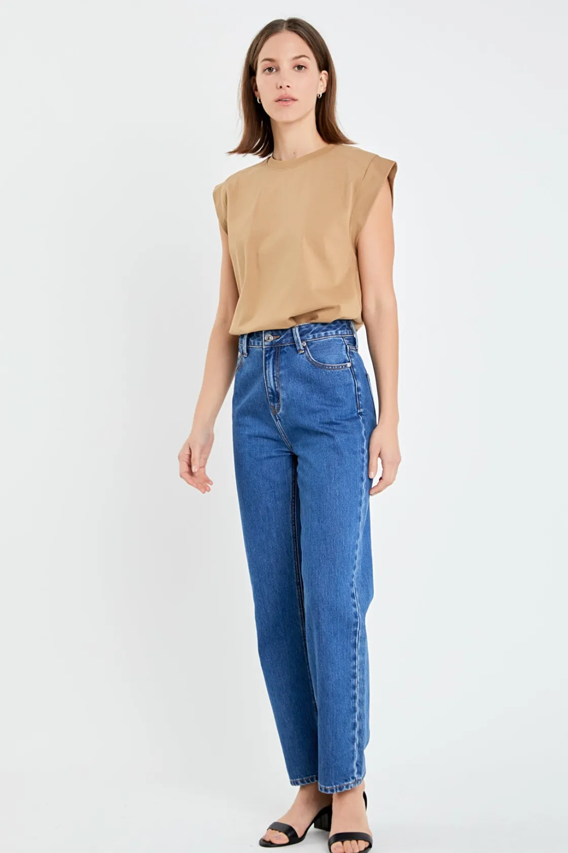 english_factory__solid_ri_6.webp ENGLISH FACTORY Tops*- Solid Ribbed Cotton T-shirt