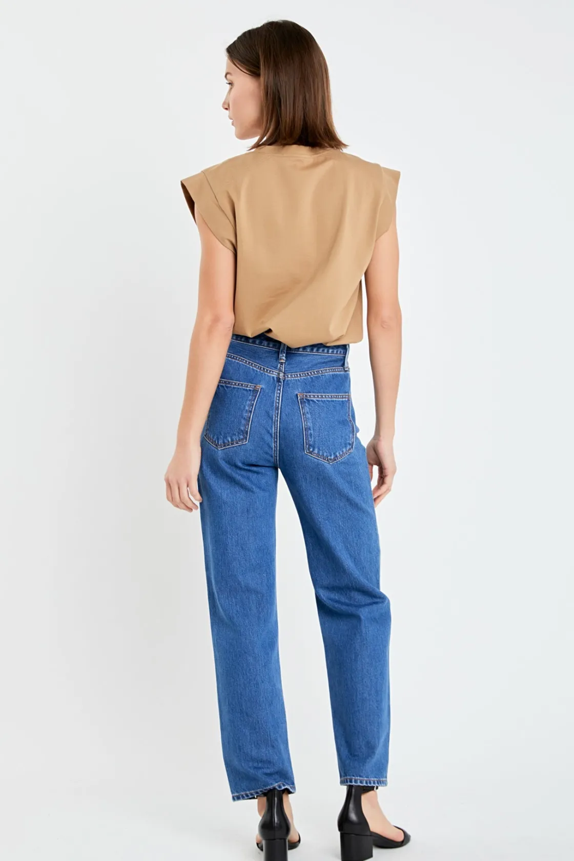 english_factory__solid_ri_7.webp ENGLISH FACTORY Tops*- Solid Ribbed Cotton T-shirt
