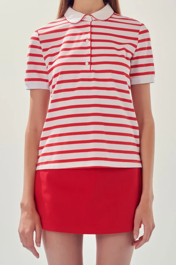 ENGLISH FACTORY Tops*- Sportswear Knit Polo Shirt