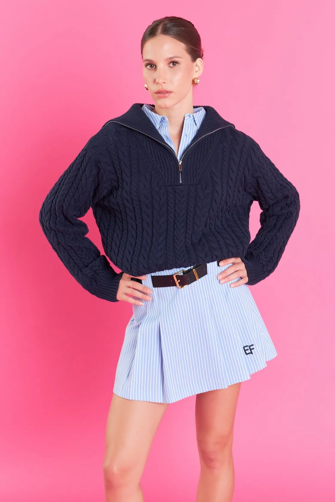 english_factory__stripe_m_3-3.webp ENGLISH FACTORY Tops*- Stripe Mini Pleated Skort POWDERBLUE/WHITE