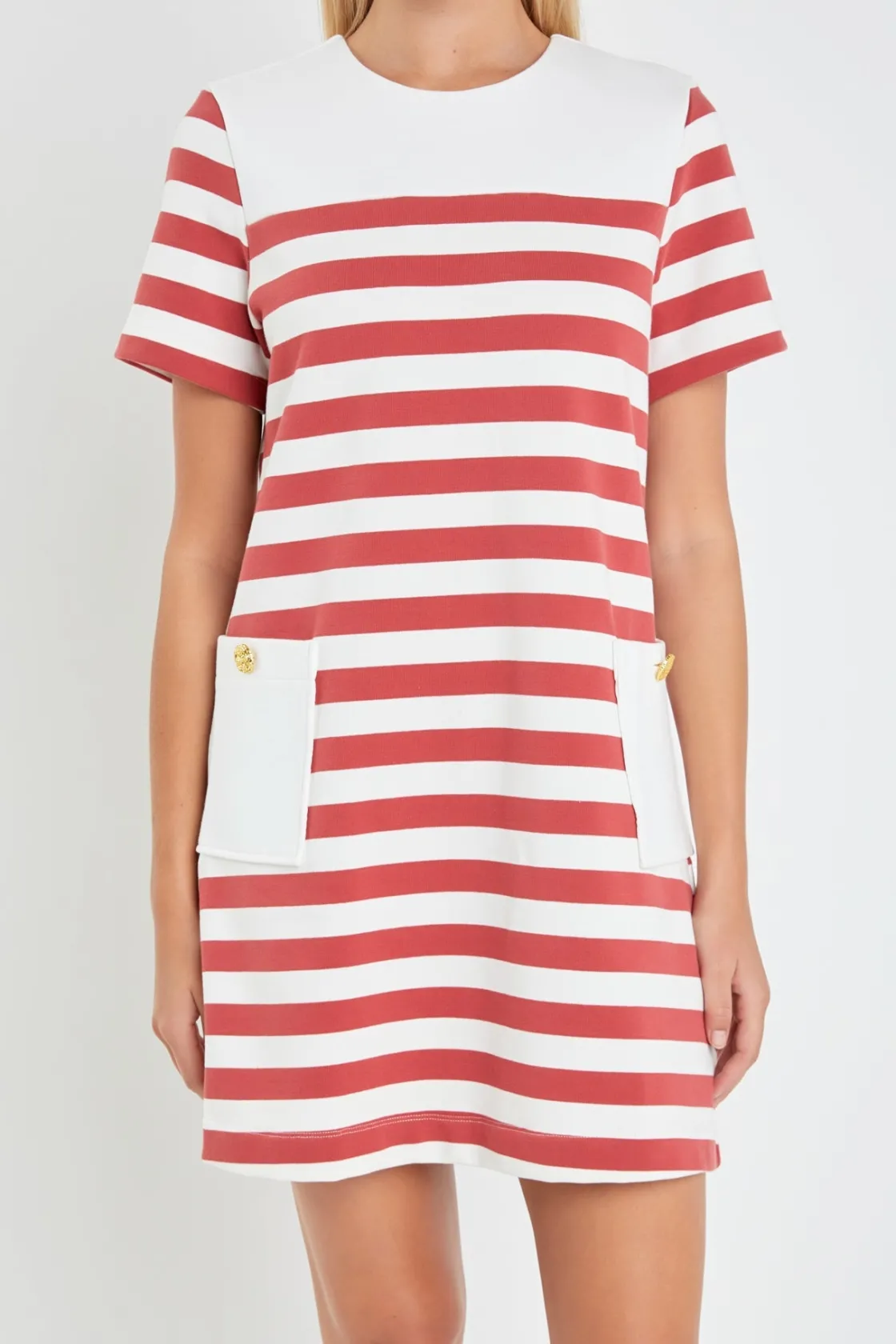 english_factory__striped__0-6.webp ENGLISH FACTORY Tops*- Striped Dress with Patch Pockets