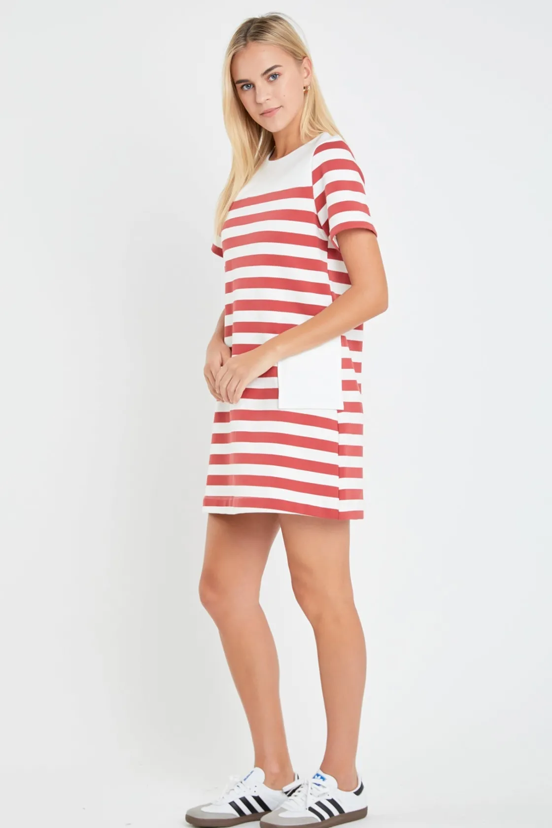 english_factory__striped__1-6.webp ENGLISH FACTORY Tops*- Striped Dress with Patch Pockets