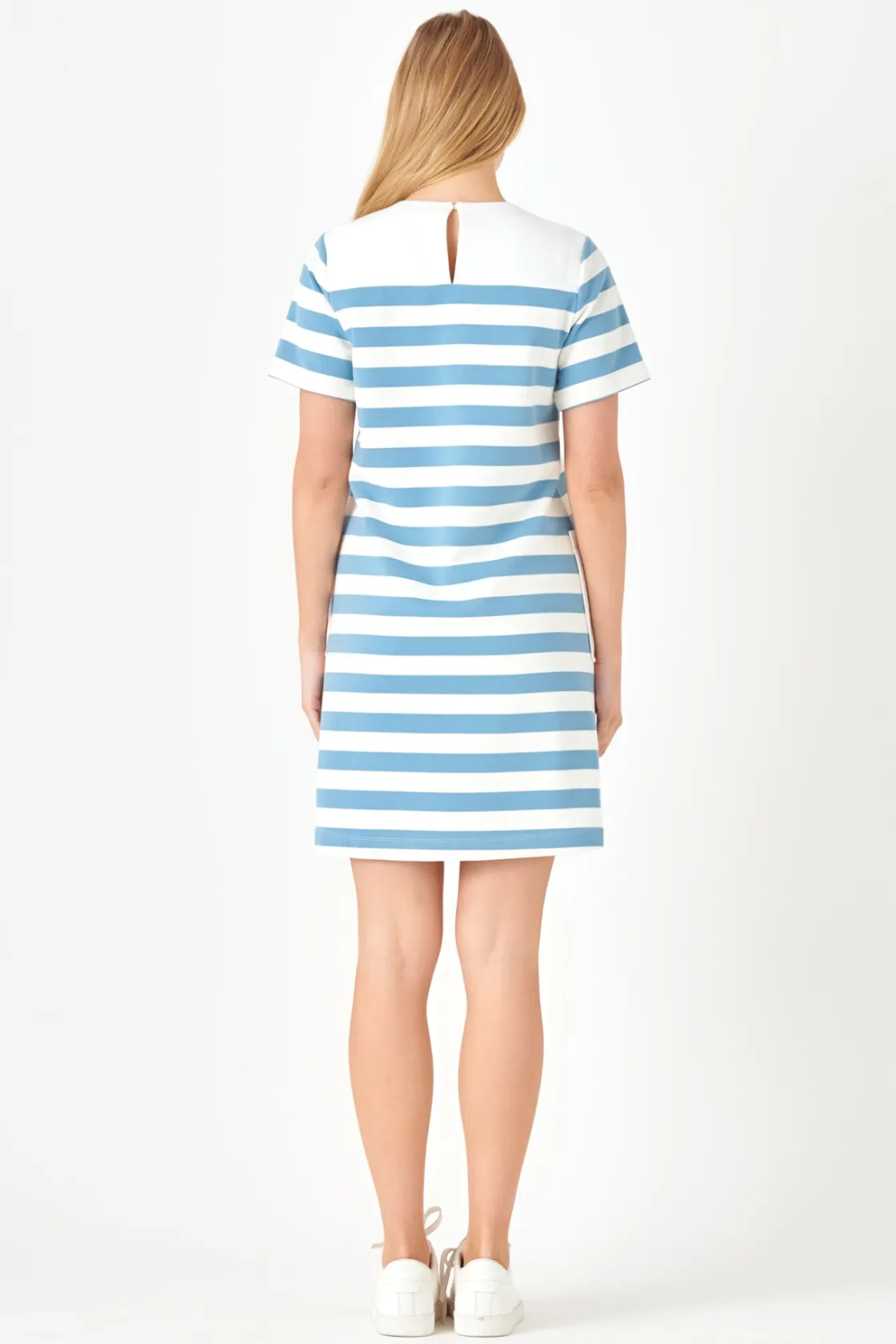 english_factory__striped__7-1.webp ENGLISH FACTORY Tops*- Striped Dress with Patch Pockets