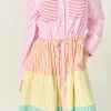 ENGLISH FACTORY Tops*- Sunni Colorblock Midi Shirt Dress MULTI