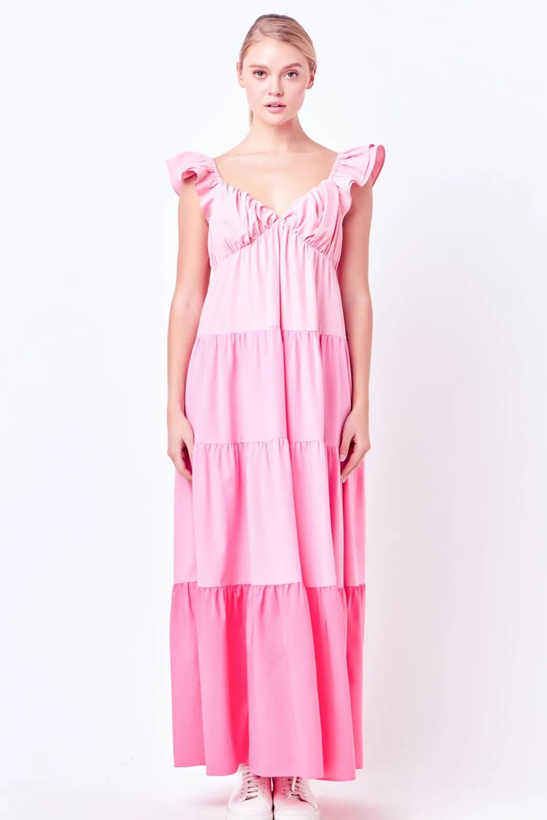 english_factory__sweet_he_1.webp ENGLISH FACTORY Tops*- Sweet Heart Color Block Maxi Dress