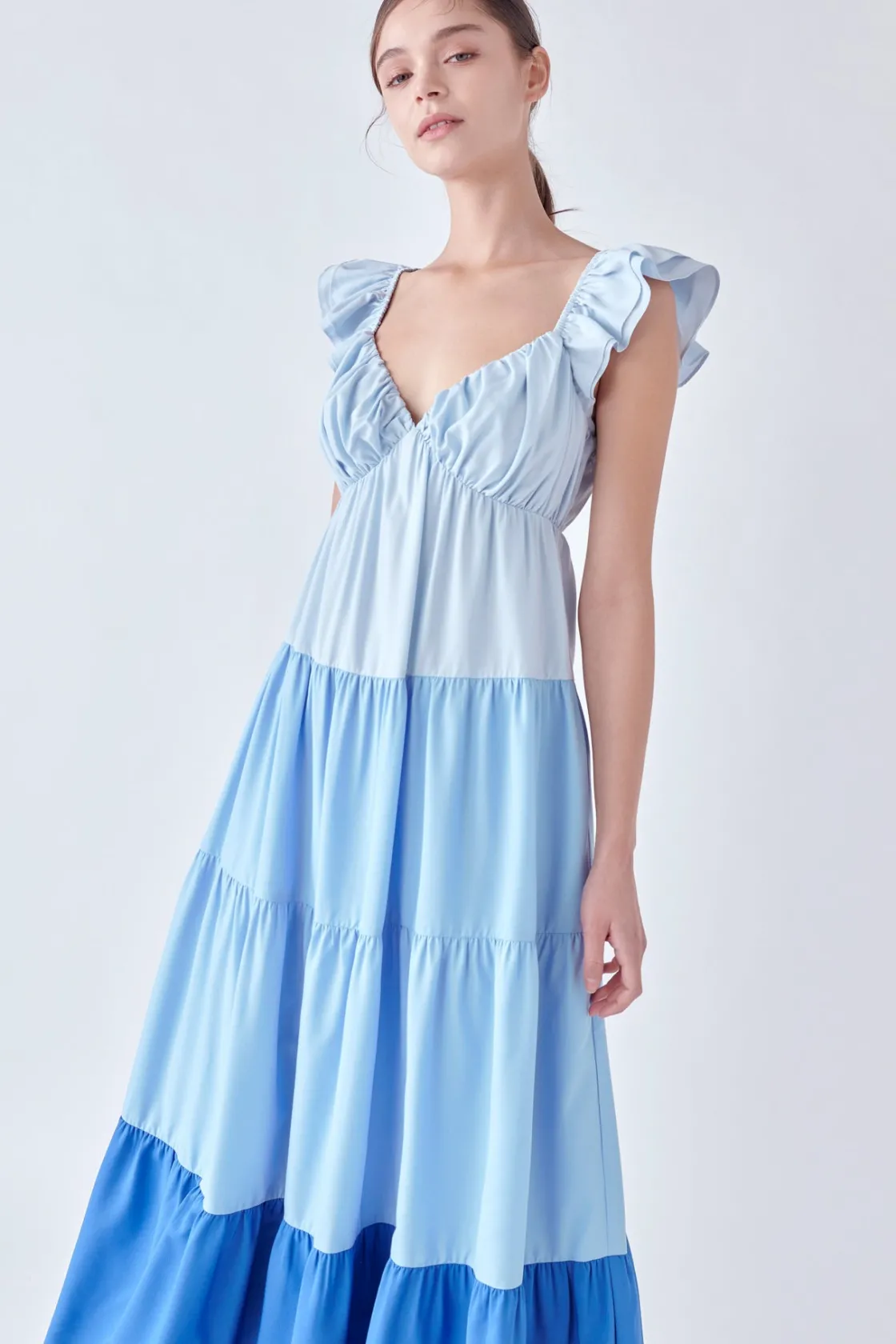 english_factory__sweet_he_5.webp ENGLISH FACTORY Tops*- Sweet Heart Color Block Maxi Dress