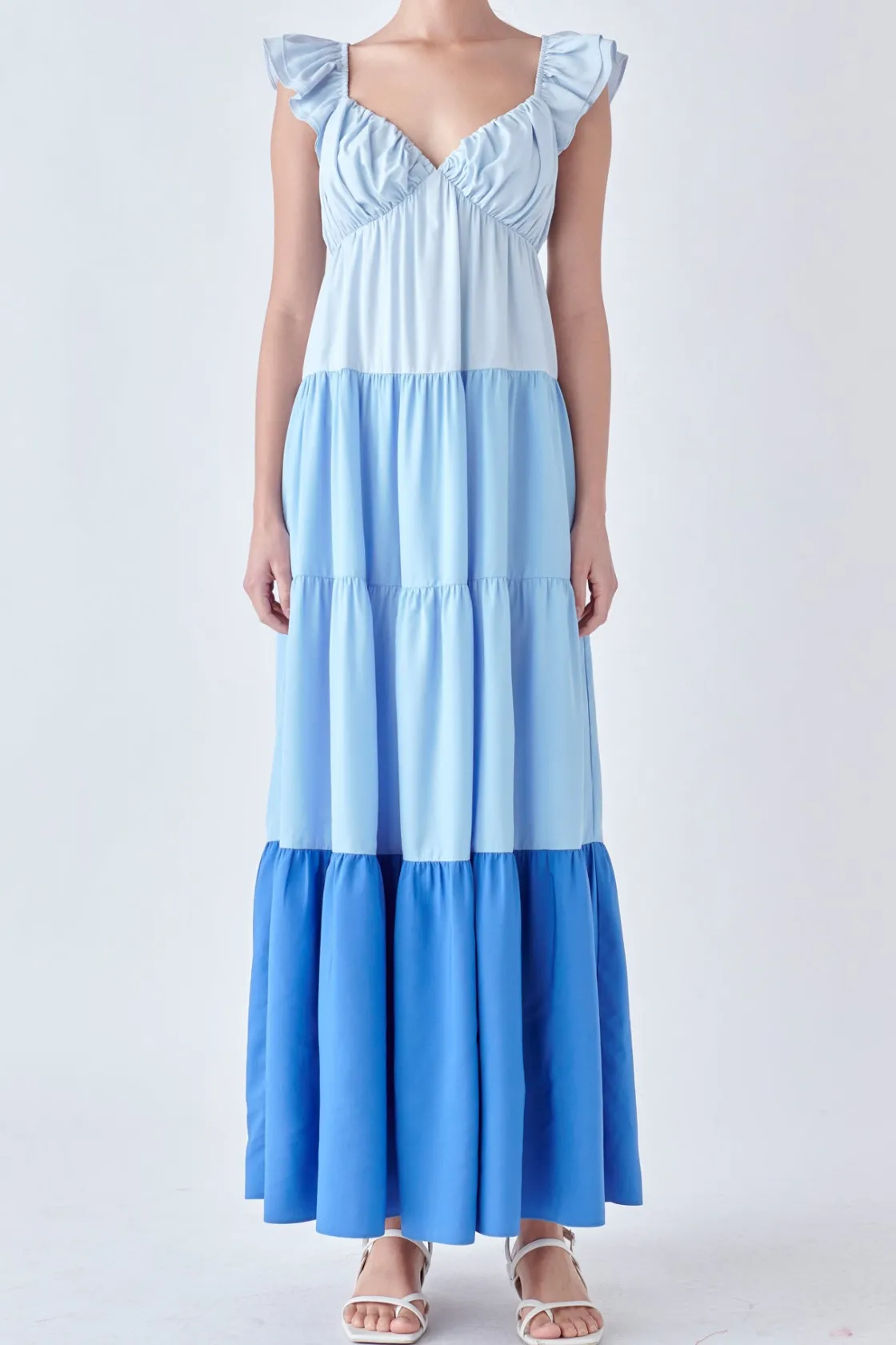 english_factory__sweet_he_6.webp ENGLISH FACTORY Tops*- Sweet Heart Color Block Maxi Dress