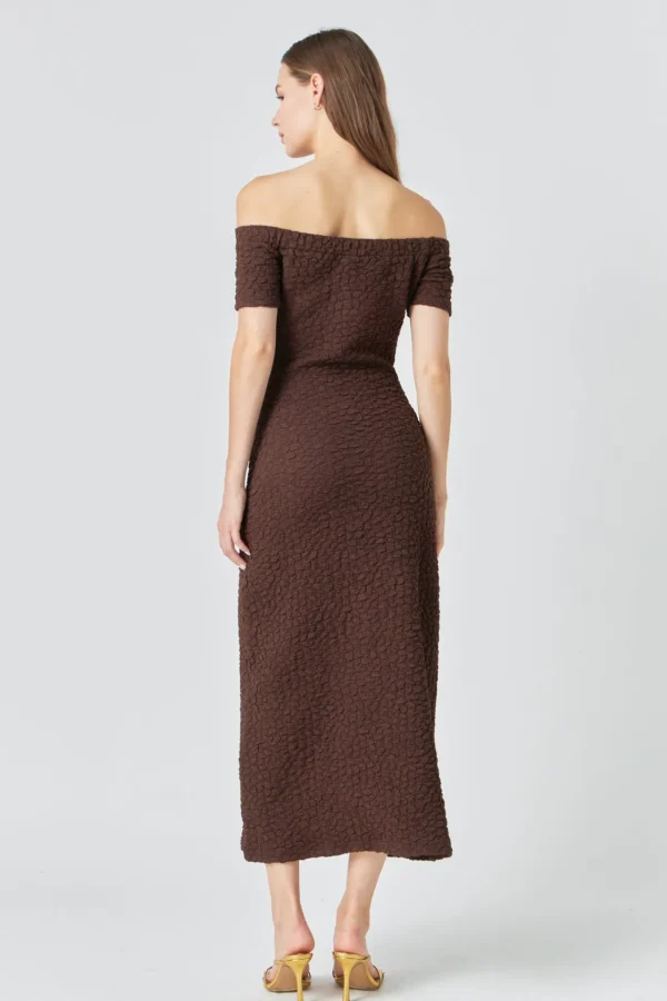 ENGLISH FACTORY Tops*- Textured Midi Dress