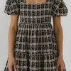 ENGLISH FACTORY Tops*- Tweed Mini Dress BLACK