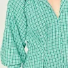 ENGLISH FACTORY Tops*- Volum Sleeves Shirt Midi Dress GREEN