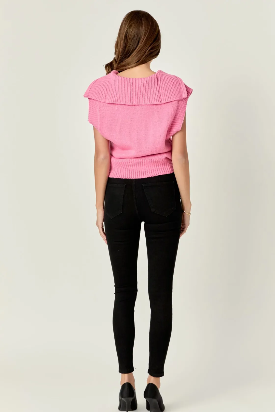 english_factory__zip_mock_7.webp ENGLISH FACTORY Tops*- Zip Mock Neck Knit Vest