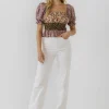 FREE THE ROSES Tops*Floral Color Top MULTI