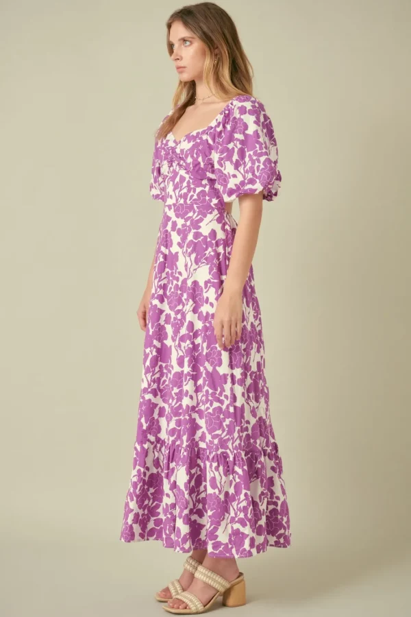 FREE THE ROSES Tops*Free The Rose - Floral Print Maxi Dress
