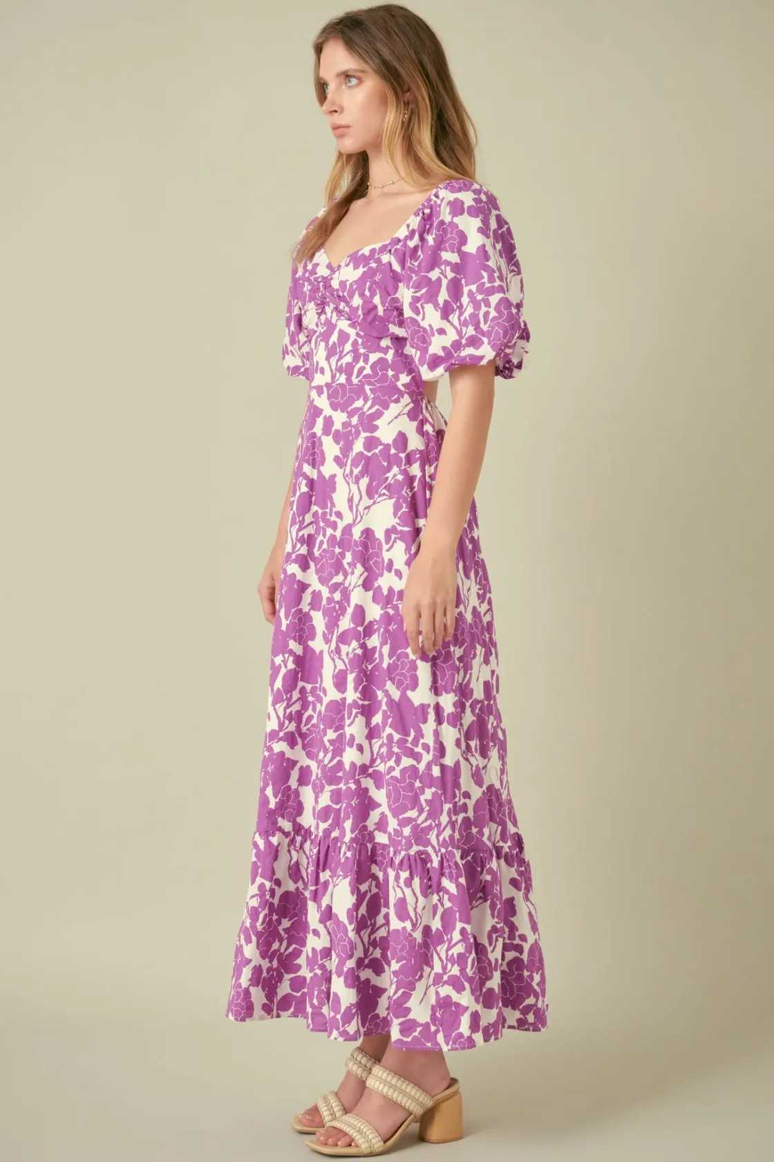 free_the_rose__floral_pri_1.webp FREE THE ROSES Tops*Free The Rose - Floral Print Maxi Dress