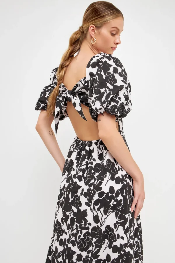 FREE THE ROSES Tops*Free The Rose - Floral Print Maxi Dress