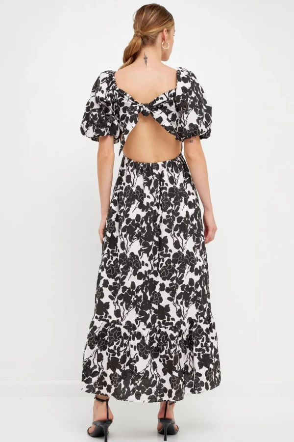 FREE THE ROSES Tops*Free The Rose - Floral Print Maxi Dress