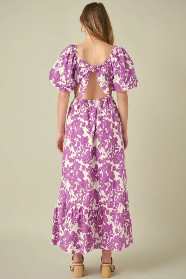 FREE THE ROSES Tops*Free The Rose - Floral Print Maxi Dress