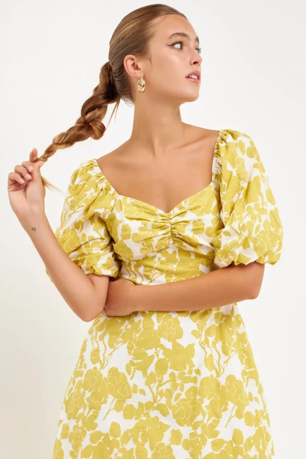 FREE THE ROSES Tops*Free The Rose - Floral Print Maxi Dress