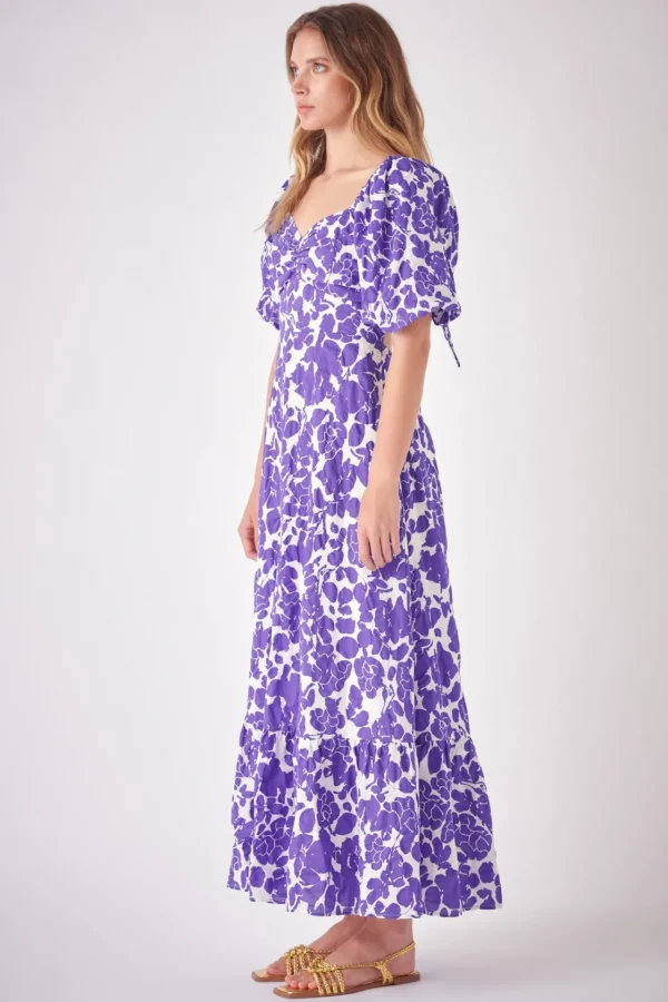 FREE THE ROSES Tops*Free The Rose - Floral Print Maxi Dress
