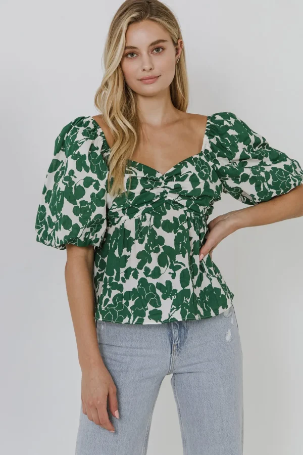 FREE THE ROSES Tops*Free The Rose - Floral Tied Back Top