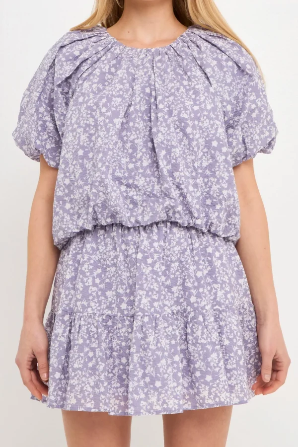 FREE THE ROSES Tops*Free The Rose - Raglan Blouson Cropped Top