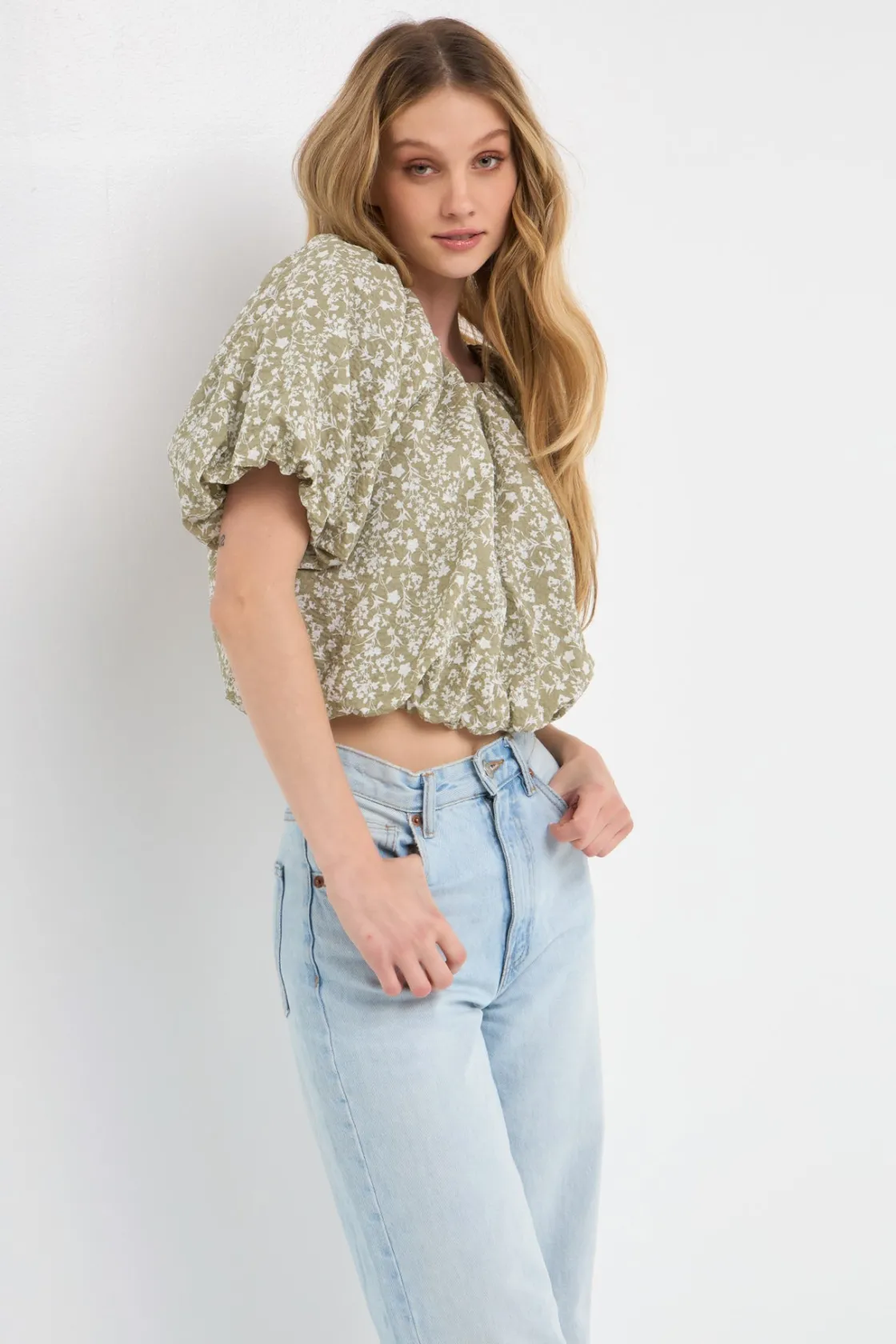 free_the_rose__raglan_blo_8.webp FREE THE ROSES Tops*Free The Rose - Raglan Blouson Cropped Top