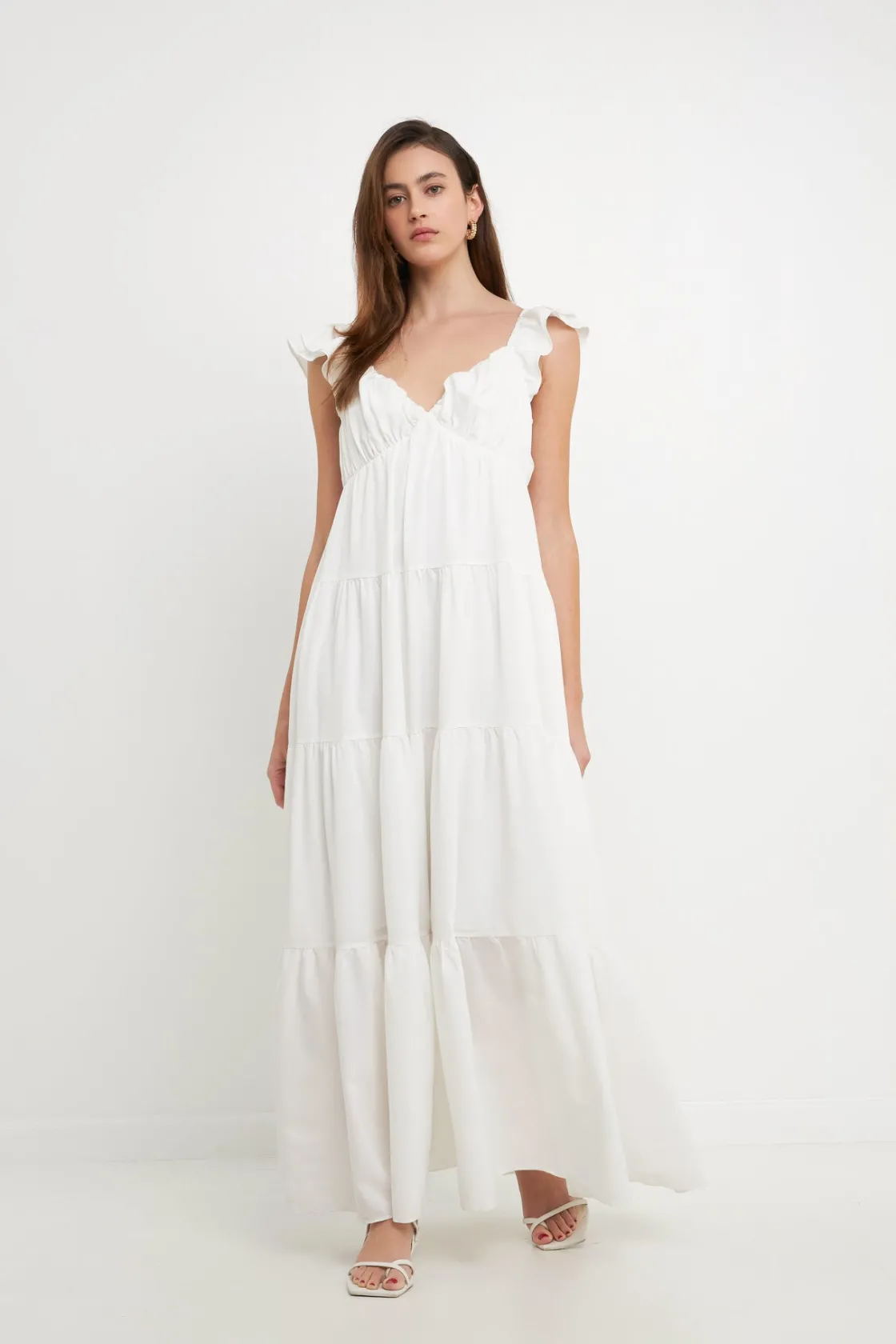 free_the_rose__ruffle_sle_13.webp FREE THE ROSES Tops*Free The Rose - Ruffle Sleeve Maxi Dress