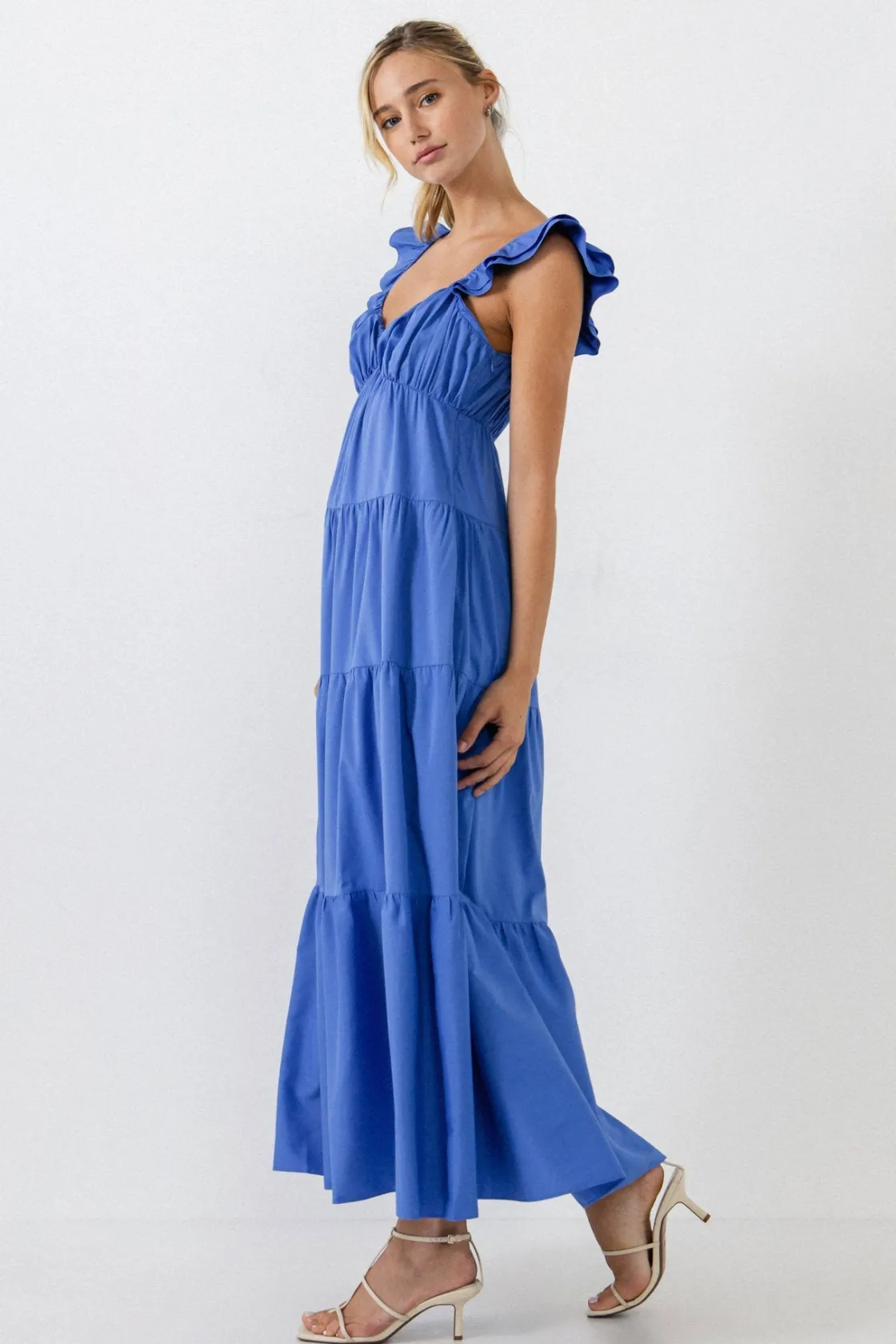 free_the_rose__ruffle_sle_21.webp FREE THE ROSES Tops*Free The Rose - Ruffle Sleeve Maxi Dress
