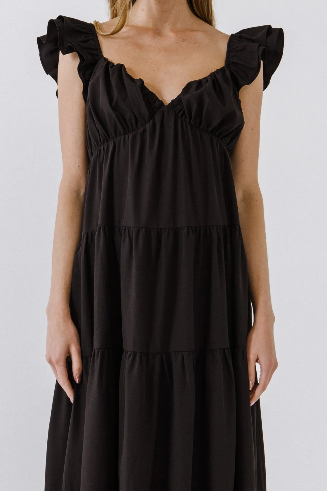 free_the_rose__ruffle_sle_30.webp FREE THE ROSES Tops*Free The Rose - Ruffle Sleeve Maxi Dress