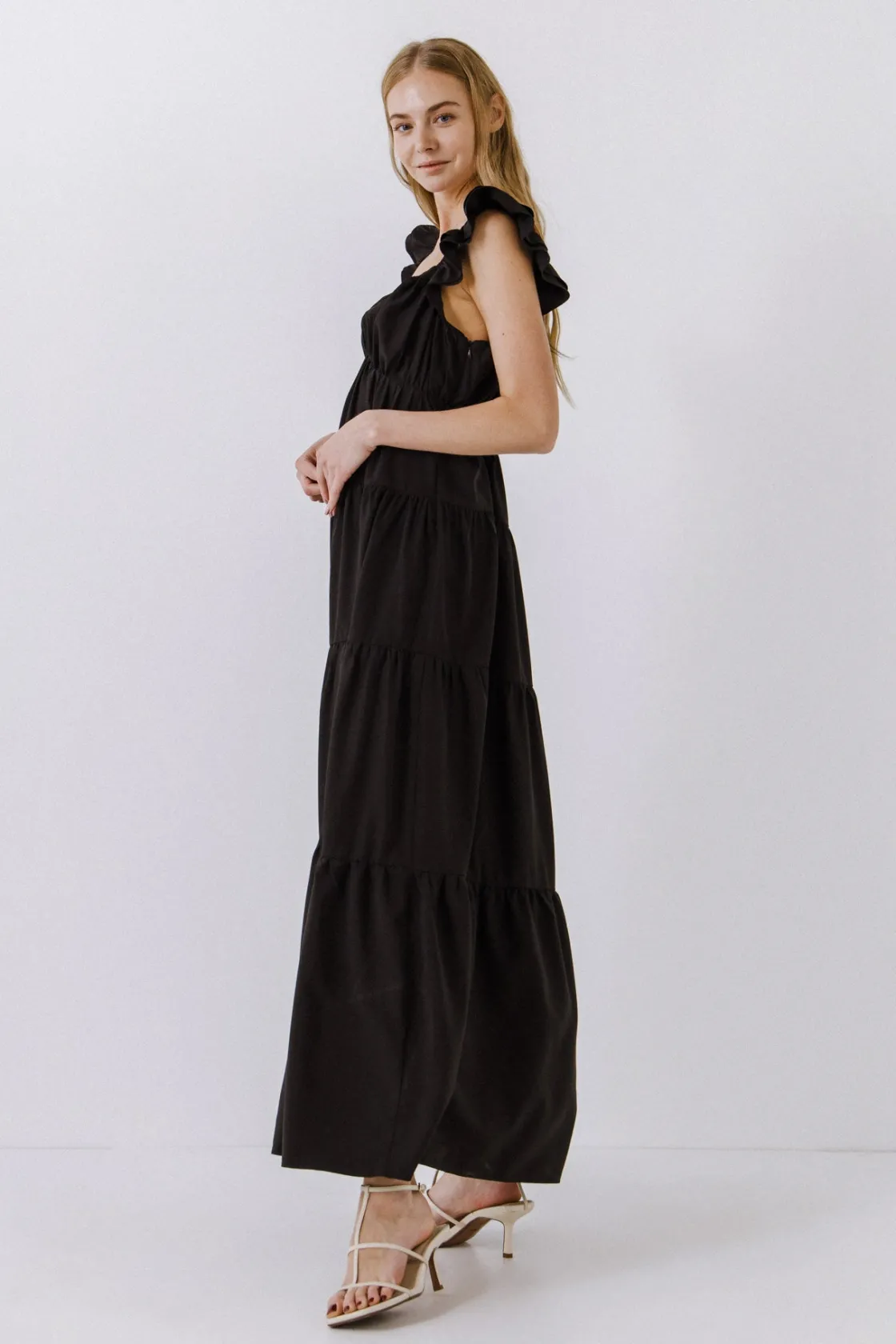 free_the_rose__ruffle_sle_31.webp FREE THE ROSES Tops*Free The Rose - Ruffle Sleeve Maxi Dress