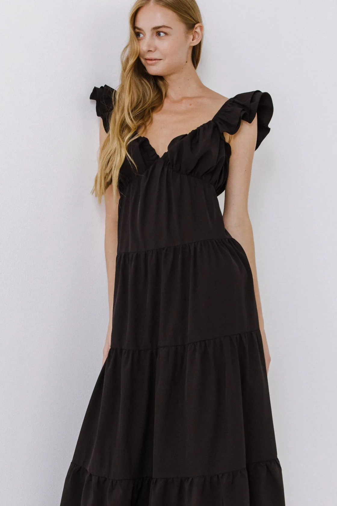 free_the_rose__ruffle_sle_33.webp FREE THE ROSES Tops*Free The Rose - Ruffle Sleeve Maxi Dress