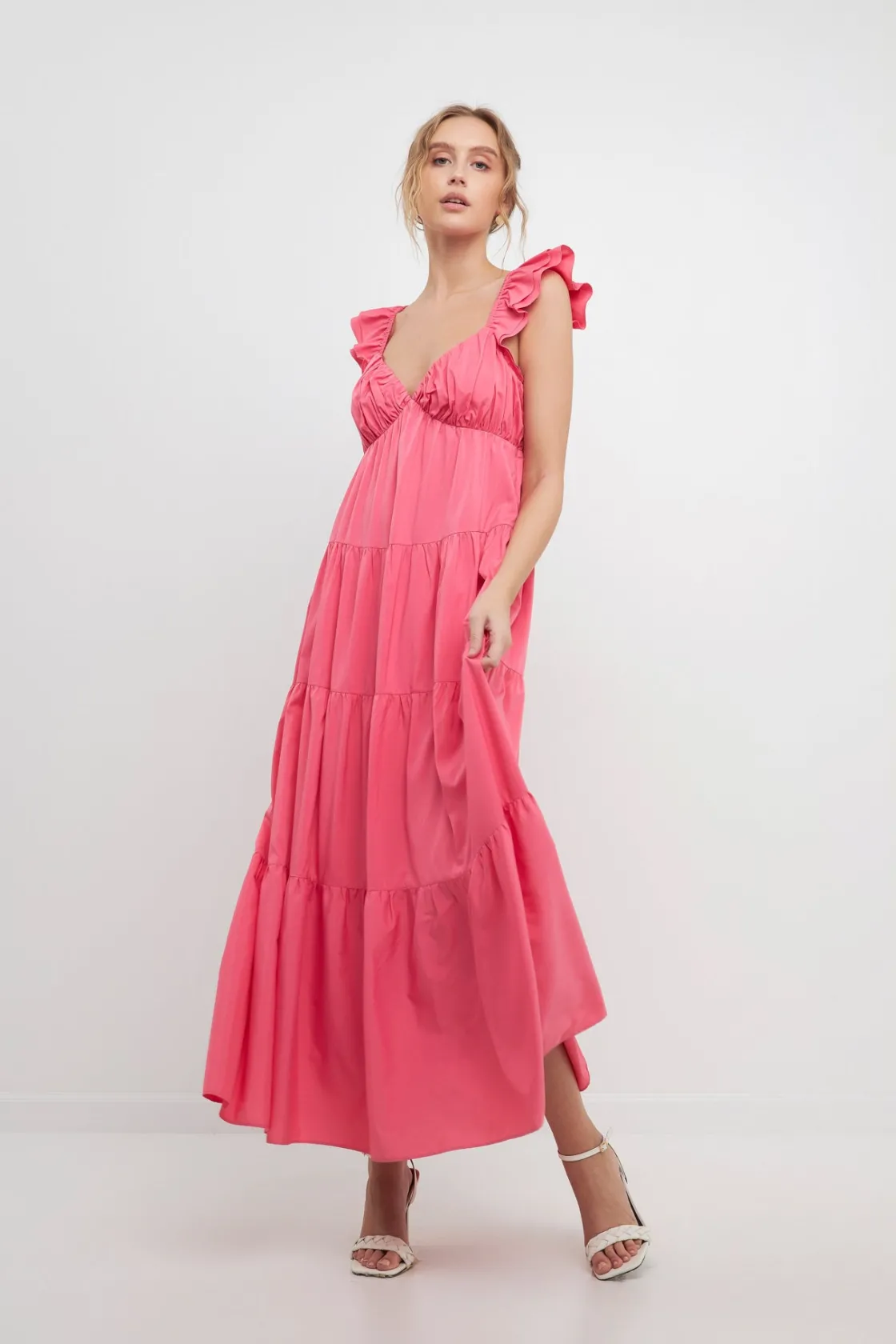 free_the_rose__ruffle_sle_6.webp FREE THE ROSES Tops*Free The Rose - Ruffle Sleeve Maxi Dress