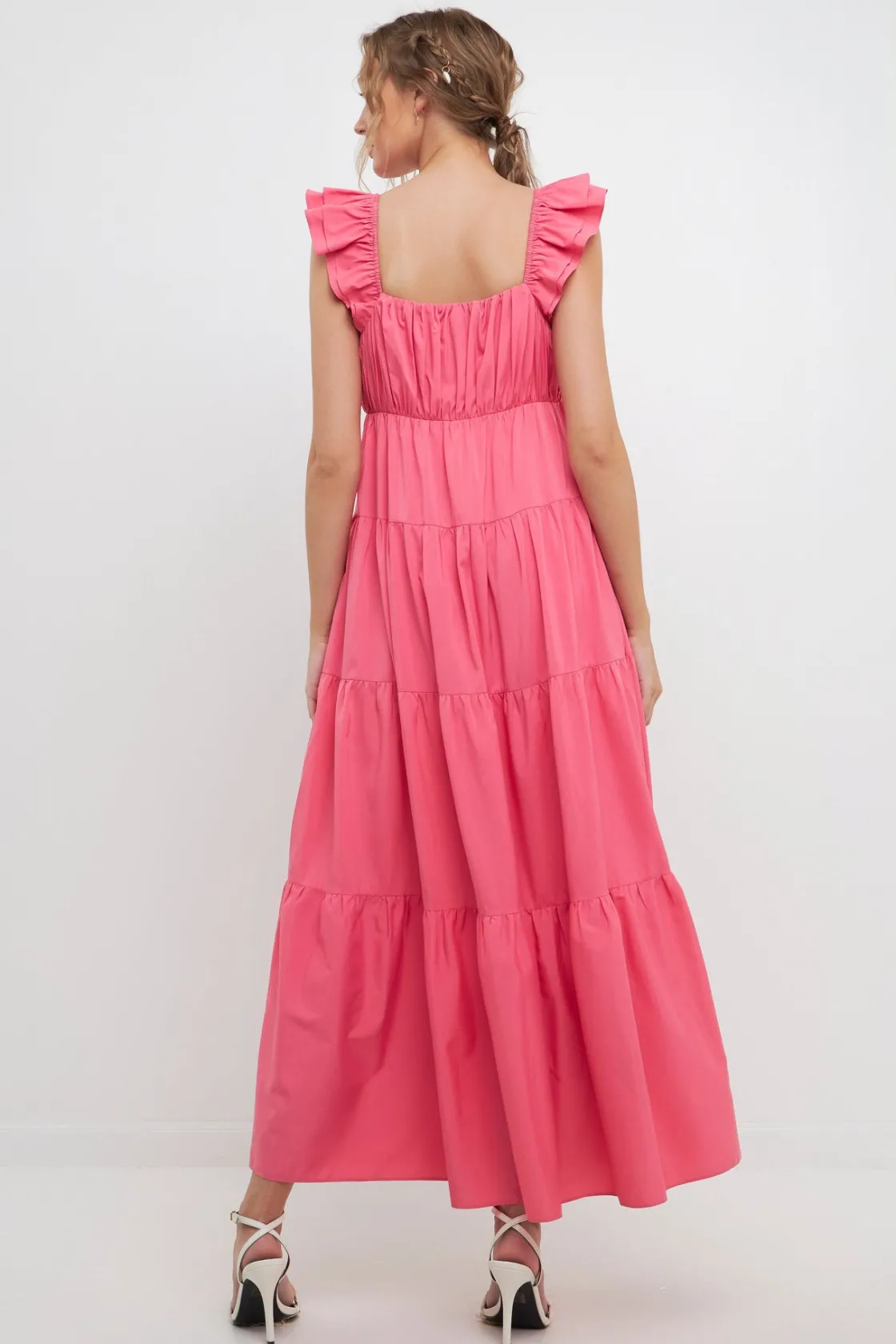 free_the_rose__ruffle_sle_7.webp FREE THE ROSES Tops*Free The Rose - Ruffle Sleeve Maxi Dress