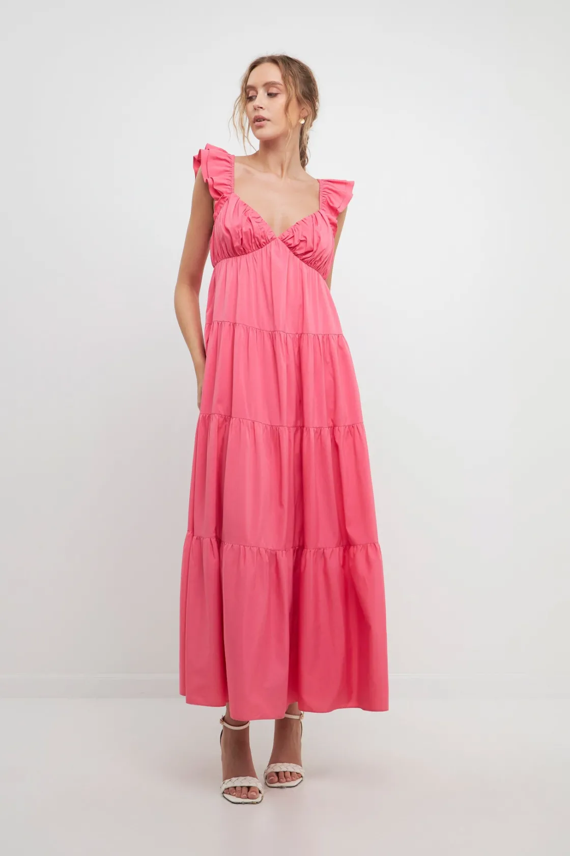 free_the_rose__ruffle_sle_8.webp FREE THE ROSES Tops*Free The Rose - Ruffle Sleeve Maxi Dress