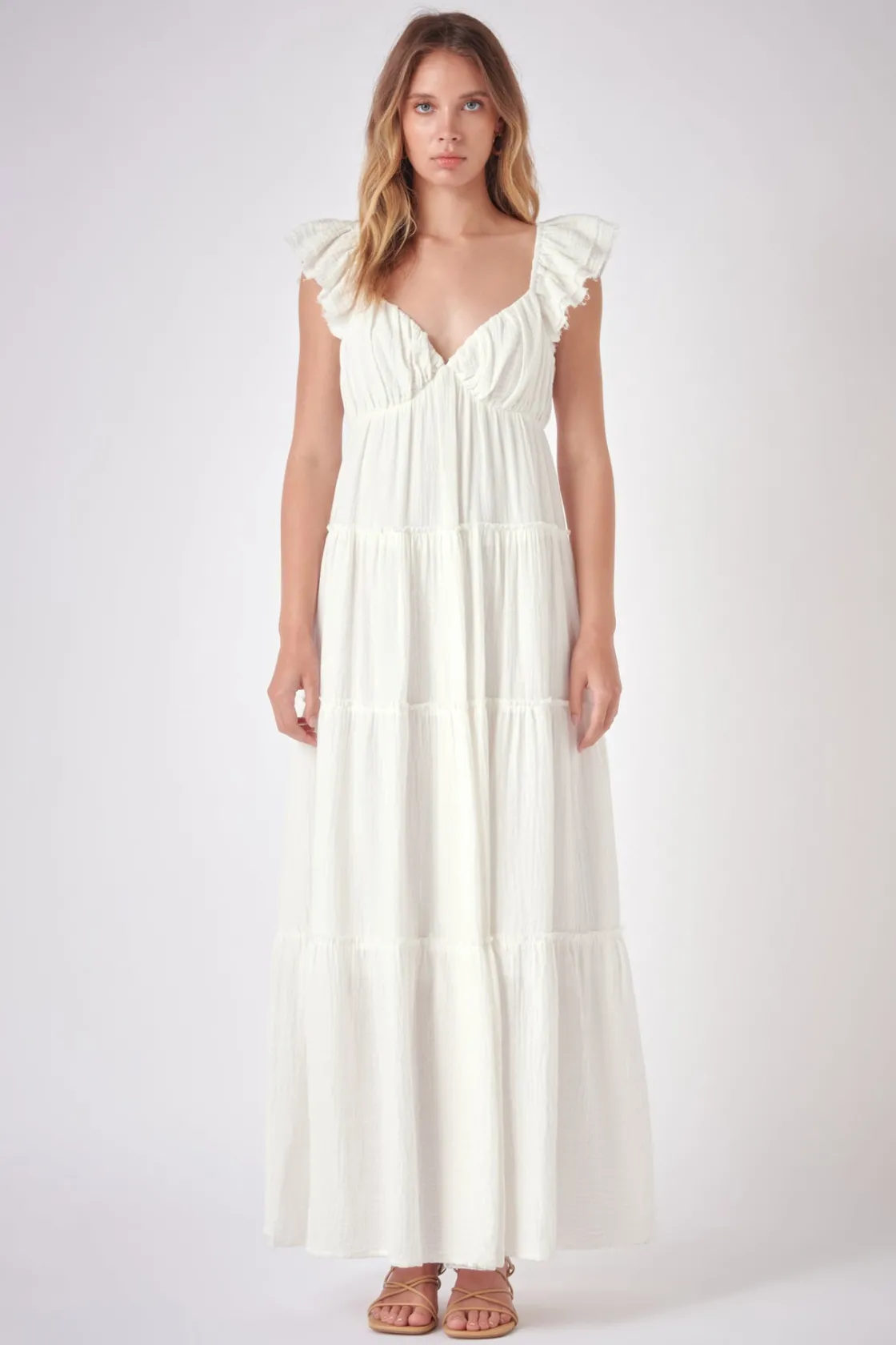 free_the_rose__sweetheart_1.webp FREE THE ROSES Tops*Free The Rose - Sweetheart Maxi Dress With Raw Edge Details